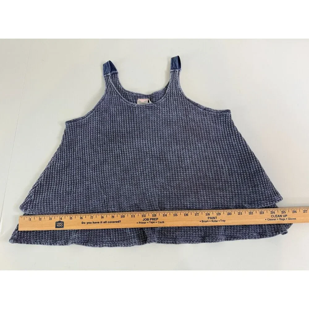 For All Seasons By Paper Crane Girls Purple Tank Top Waffle Knit Size XL